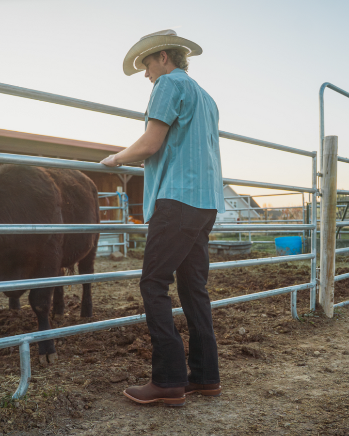 Hideout Denim Taper Fit Pants - Black