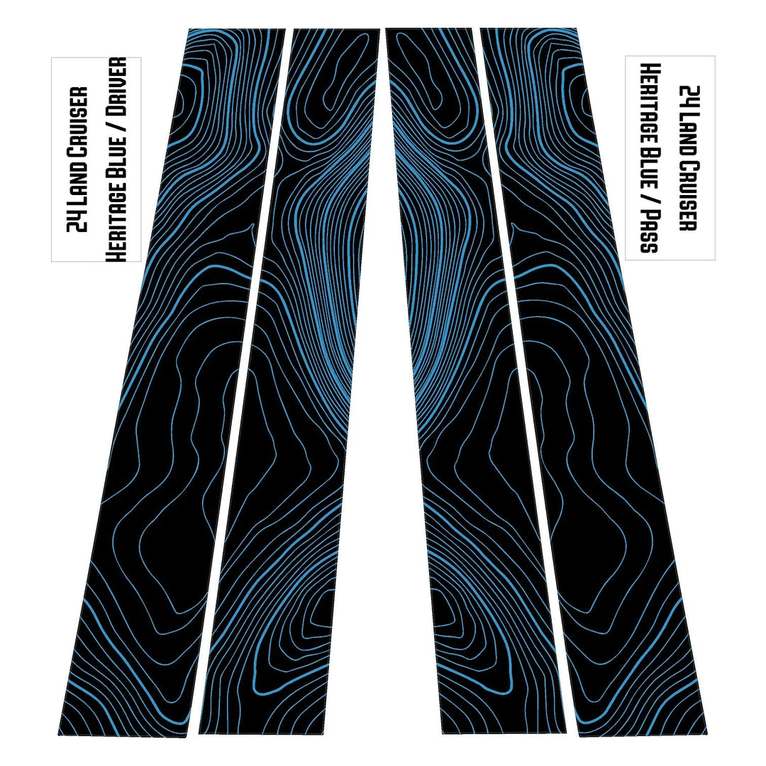 Topographic B Pillar Overlays - 2024+ Land Cruiser / GX 550