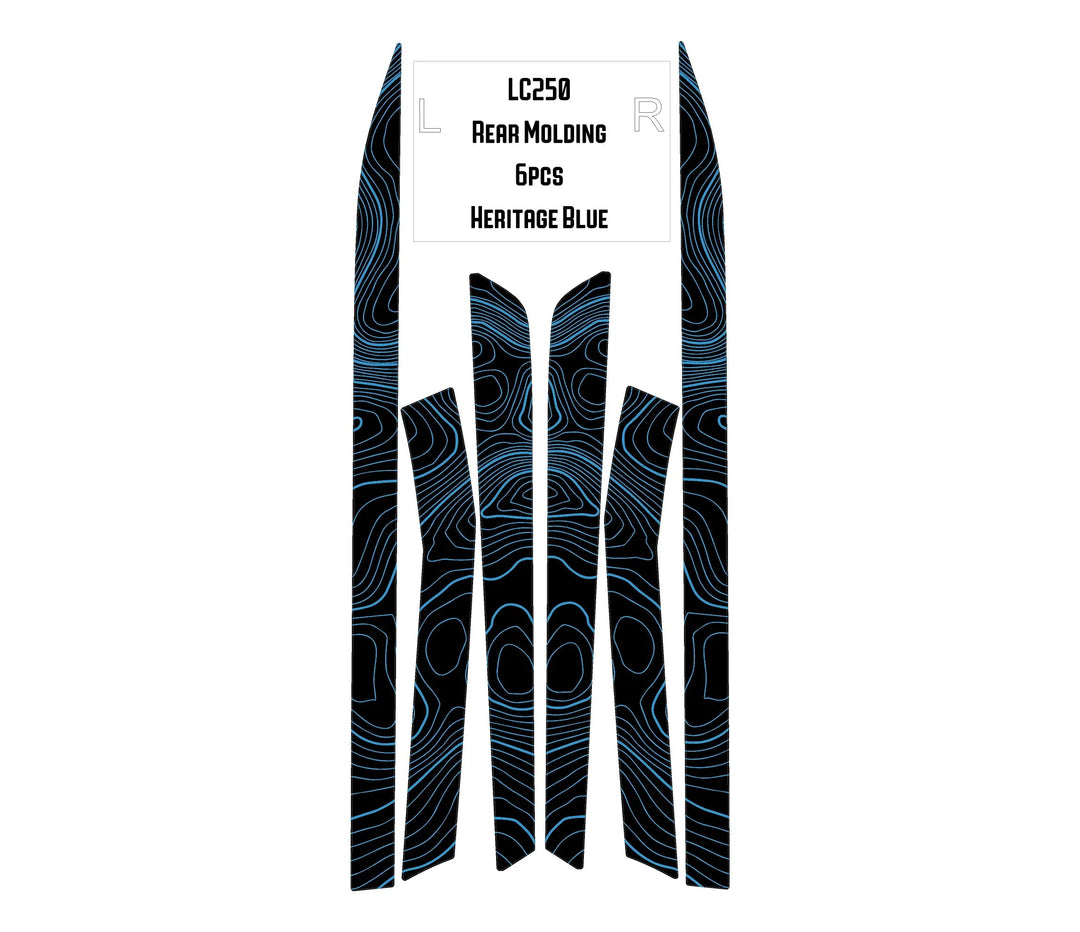 Topographic Rear Trim Overlays (6pcs) - 2024+ Land Cruiser / GX 550
