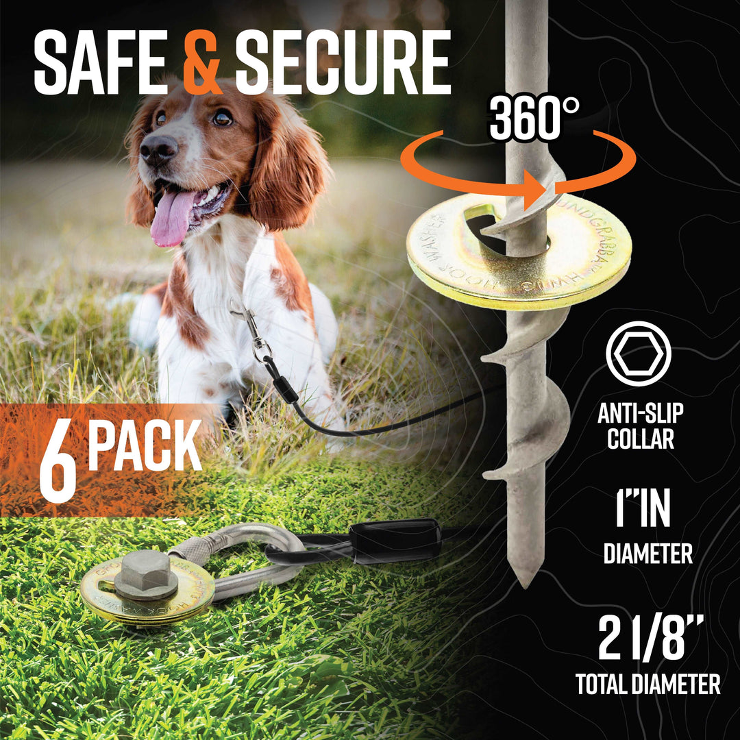 GroundGrabba Tear Drop HookWasher 6 and 12 Pack