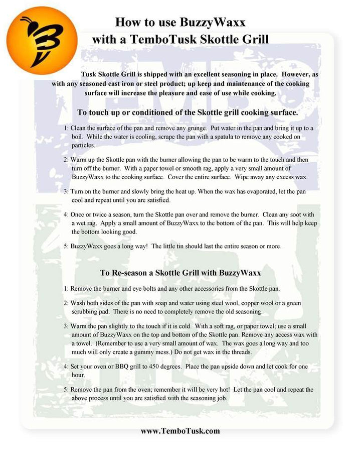 BuzzyWaxx Skottle Pan Conditioner