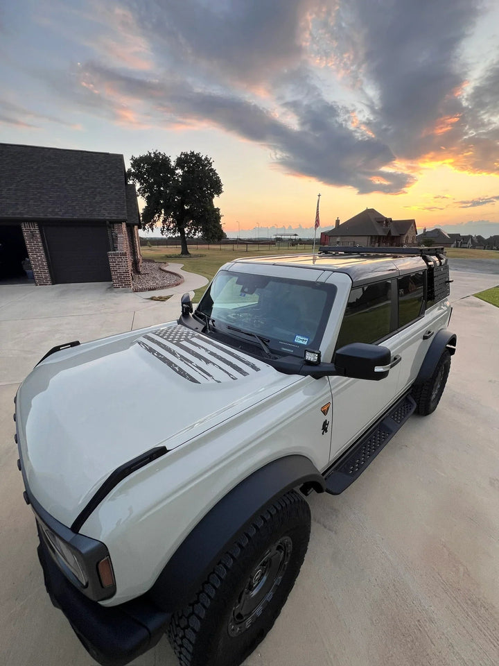 Stealth Clear American Flag Hood Overlay - 2021+ Bronco