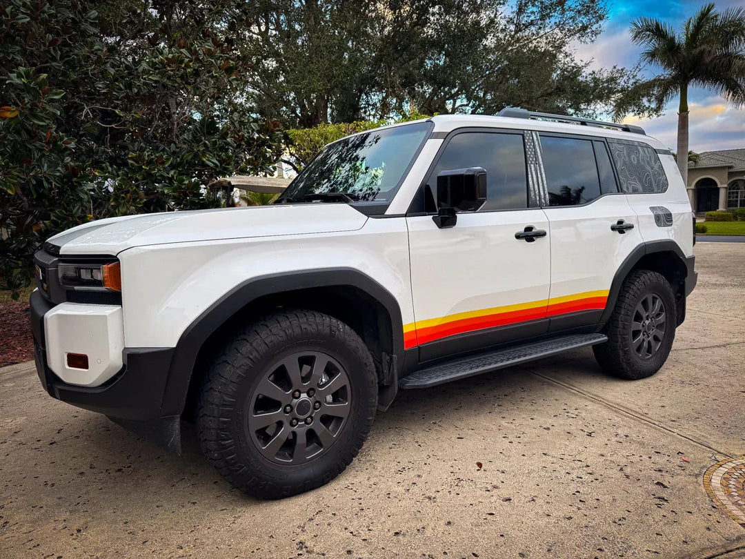 Topographic Rear Window Map Overlays - 2024+ Land Cruiser