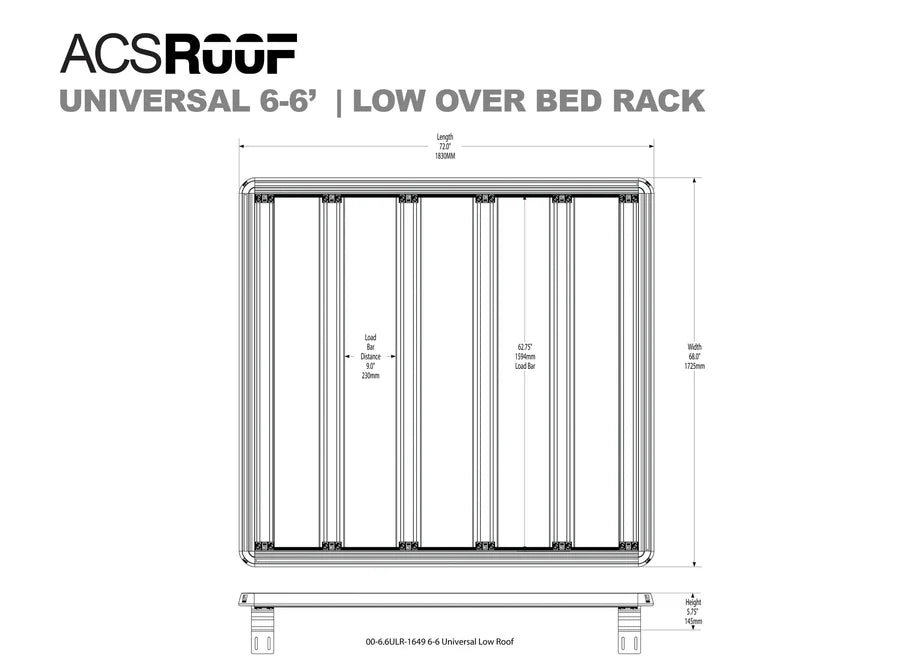 ACS ROOF | Universal Over Truck Bed Low Platform