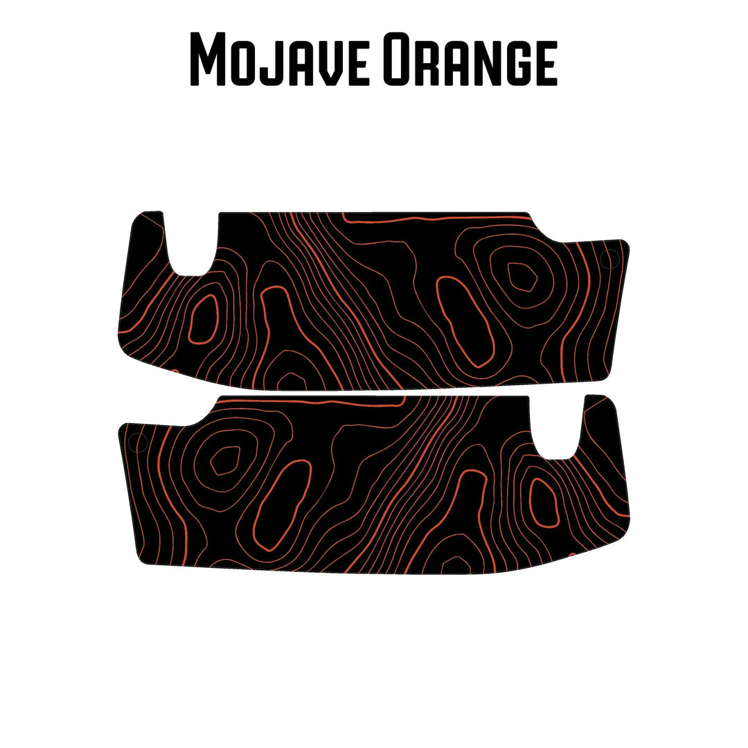 Topographic Map Sun Visor Overlays - 2018+ Jeep Wrangler JL / Jeep Gladiator JT