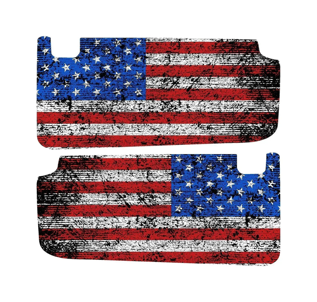 Freedom Series Sun Visor Overlays (Printed Series) - 2018+ Jeep Wrangler JL / Jeep Gladiator JT