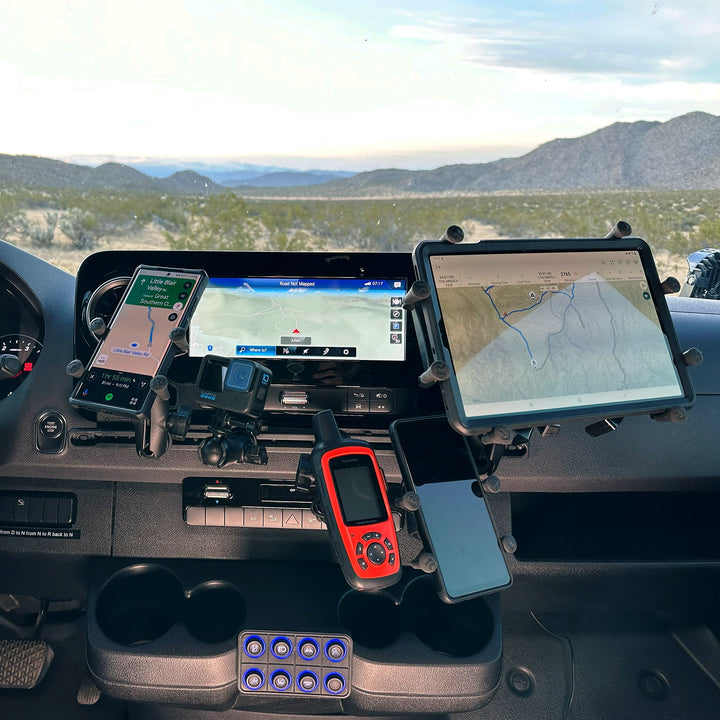 No-Drill - Mercedes Sprinter Phone & GPS Dash Mount – NAVIDOK Overlander by TERRAX