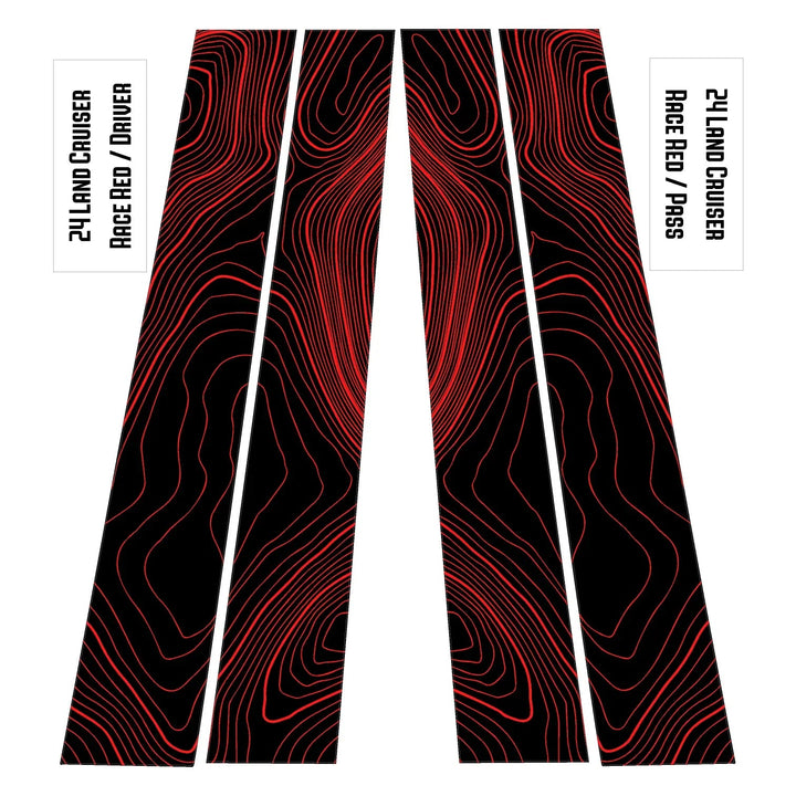 Topographic B Pillar Overlays - 2024+ Land Cruiser / GX 550