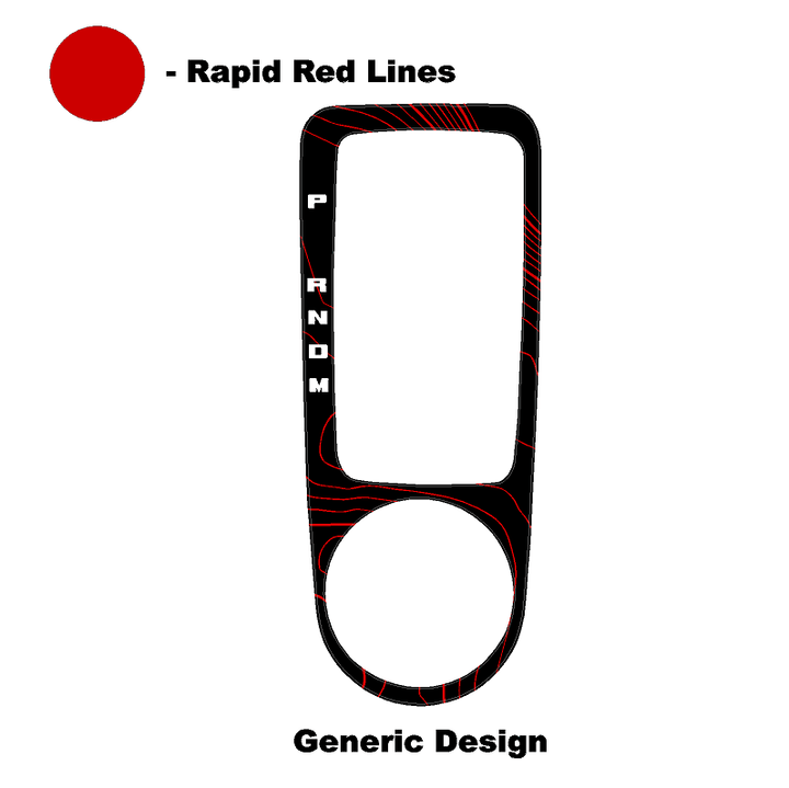 Topo Automatic Shifter Overlay (Printed Series) - 2021+ Bronco Automatic