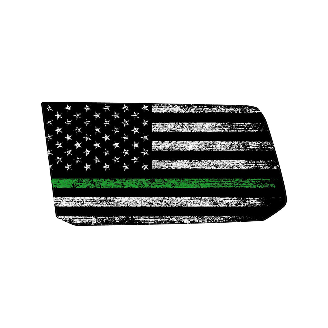 American Flag Rear Window Overlays V2 (Perforated) - 2024+ Land Cruiser