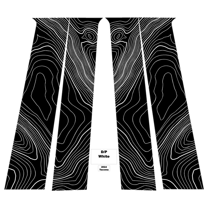 Topographic B Pillar Overlays - 2024+ Tacoma Double Cab / 2025+ 4Runner