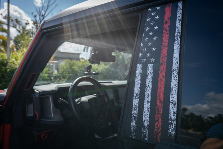 American Flag B Pillar Protection Kit (Printed Series) - 2021+ Bronco 4 Door
