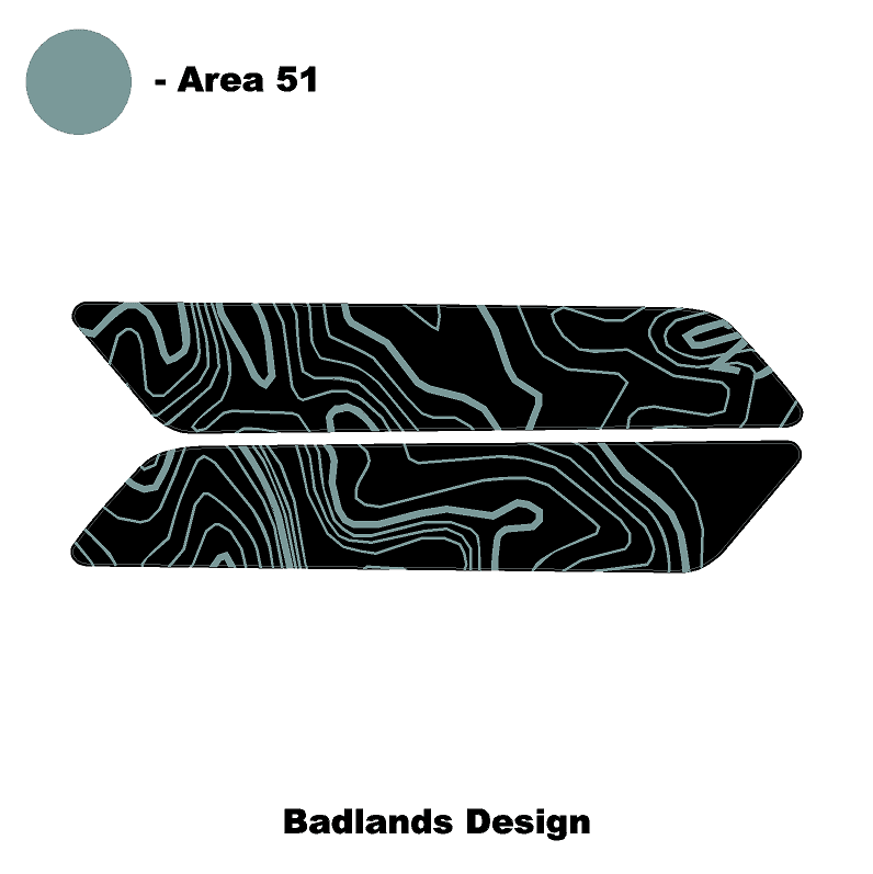 Topo Interior Front Door Grab Handle Overlay Kit (Printed + Laser Series) - 2021+ Bronco