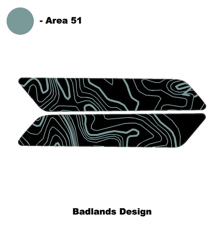 Topo Interior Front Door Grab Handle Overlay Kit (Printed + Laser Series) - 2021+ Bronco