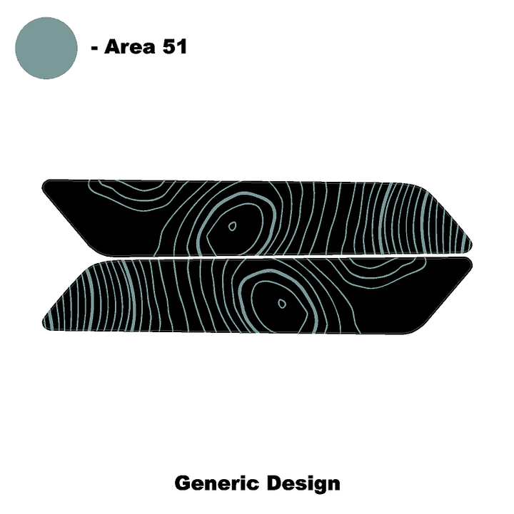 Topo Interior Rear Door Grab Handle Overlay Kit (Printed Series) - 2021+ Bronco 4 Door