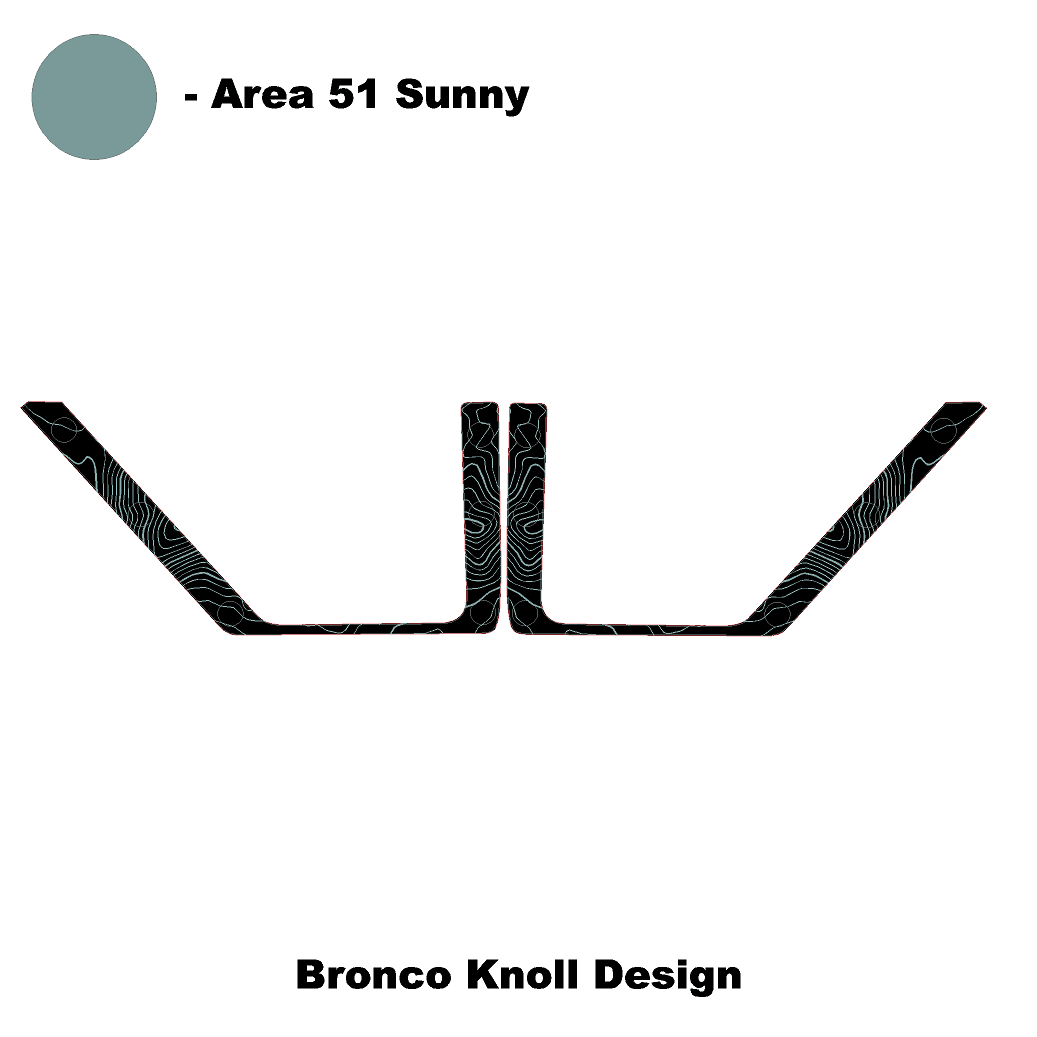 Topo Front Door Net Trim Overlay Kit (Printed Series) - 2021+ Bronco