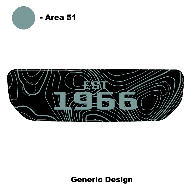 1966 Topographic Shifter Plate (Printed Series + Acrylic) - 2021+ Bronco