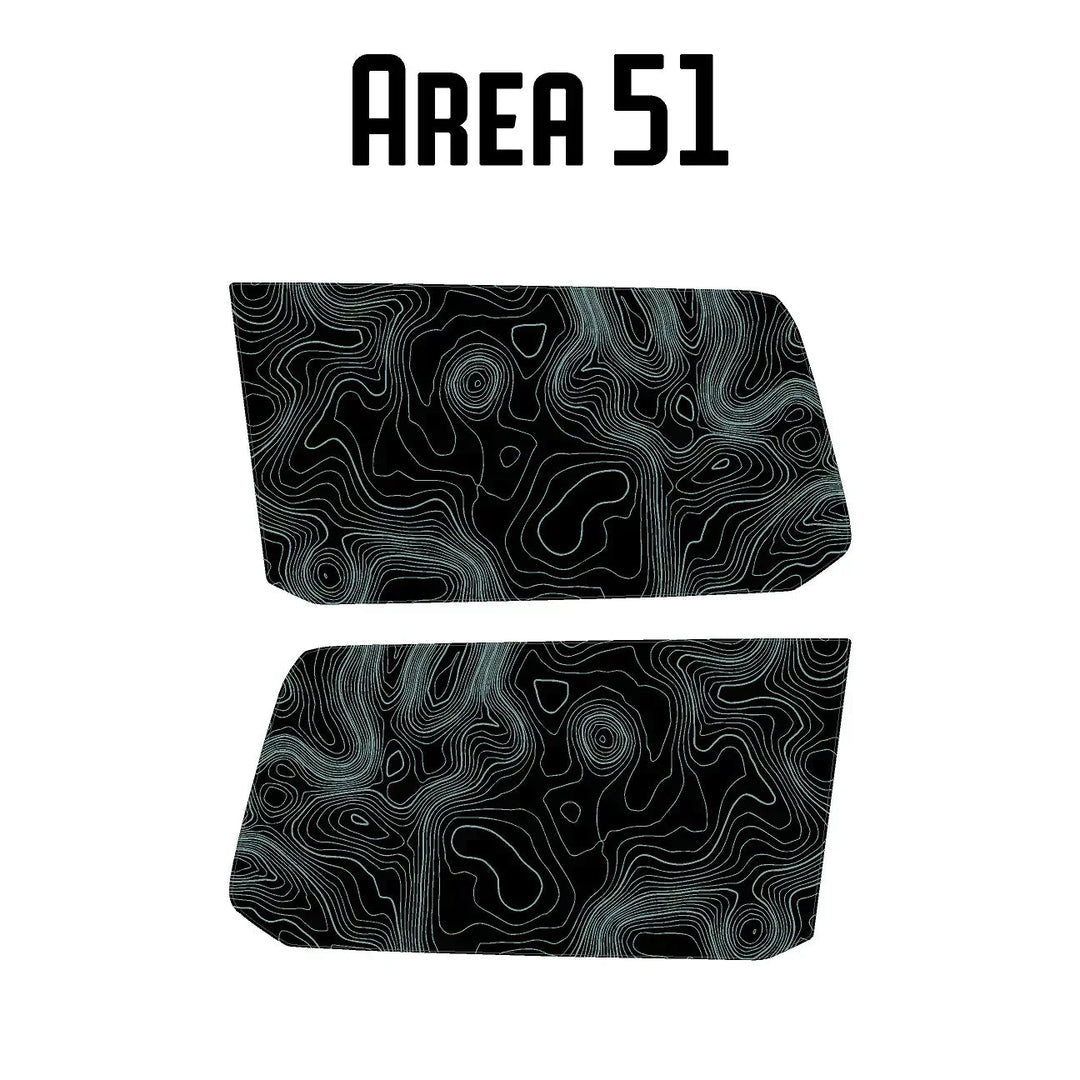 Topographic Rear Window Map Overlays V3 (Perforated) - 2024+ Land Cruiser