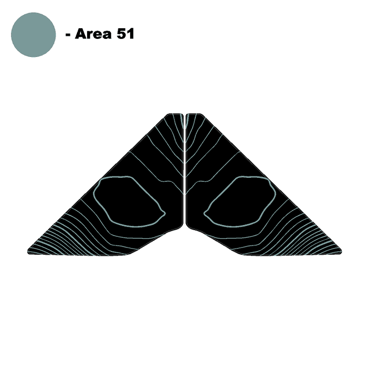 Topo Rear Window Triangle Overlay (Printed Series) - 2021+ Bronco 4 Door