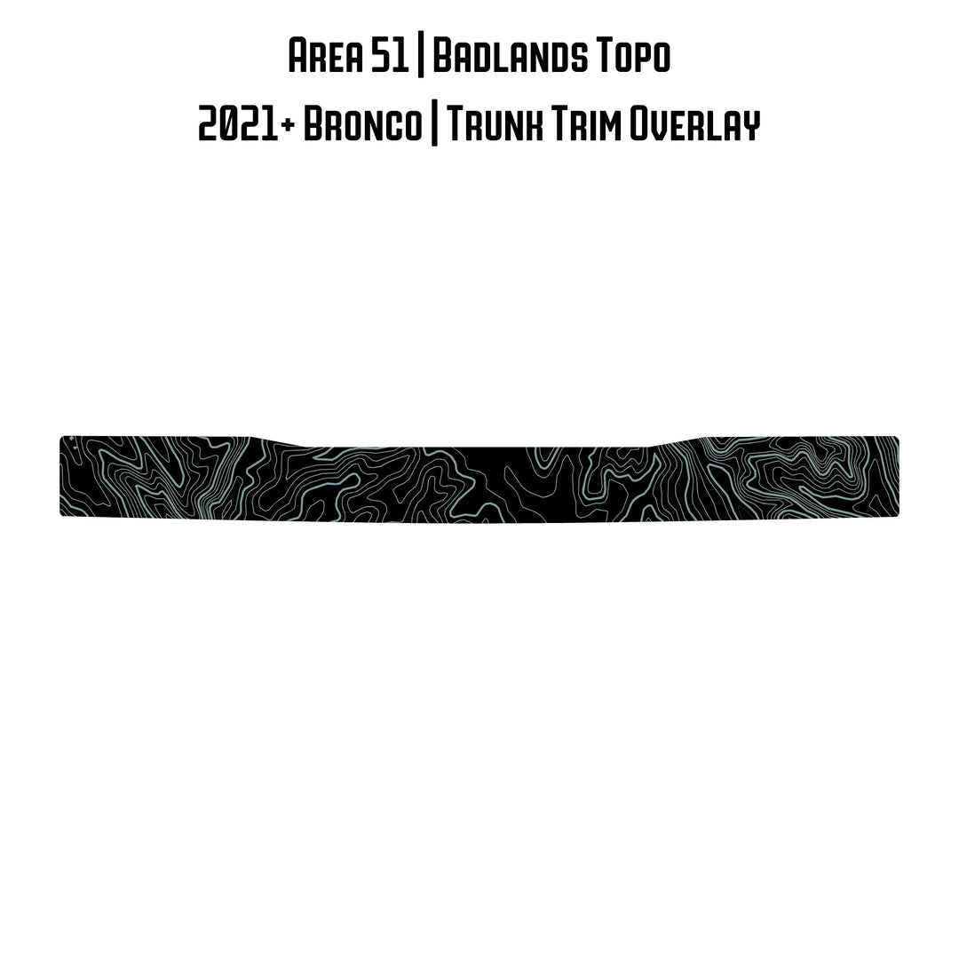 Topo Trunk Trim Overlay / Protector - 2021+ Bronco
