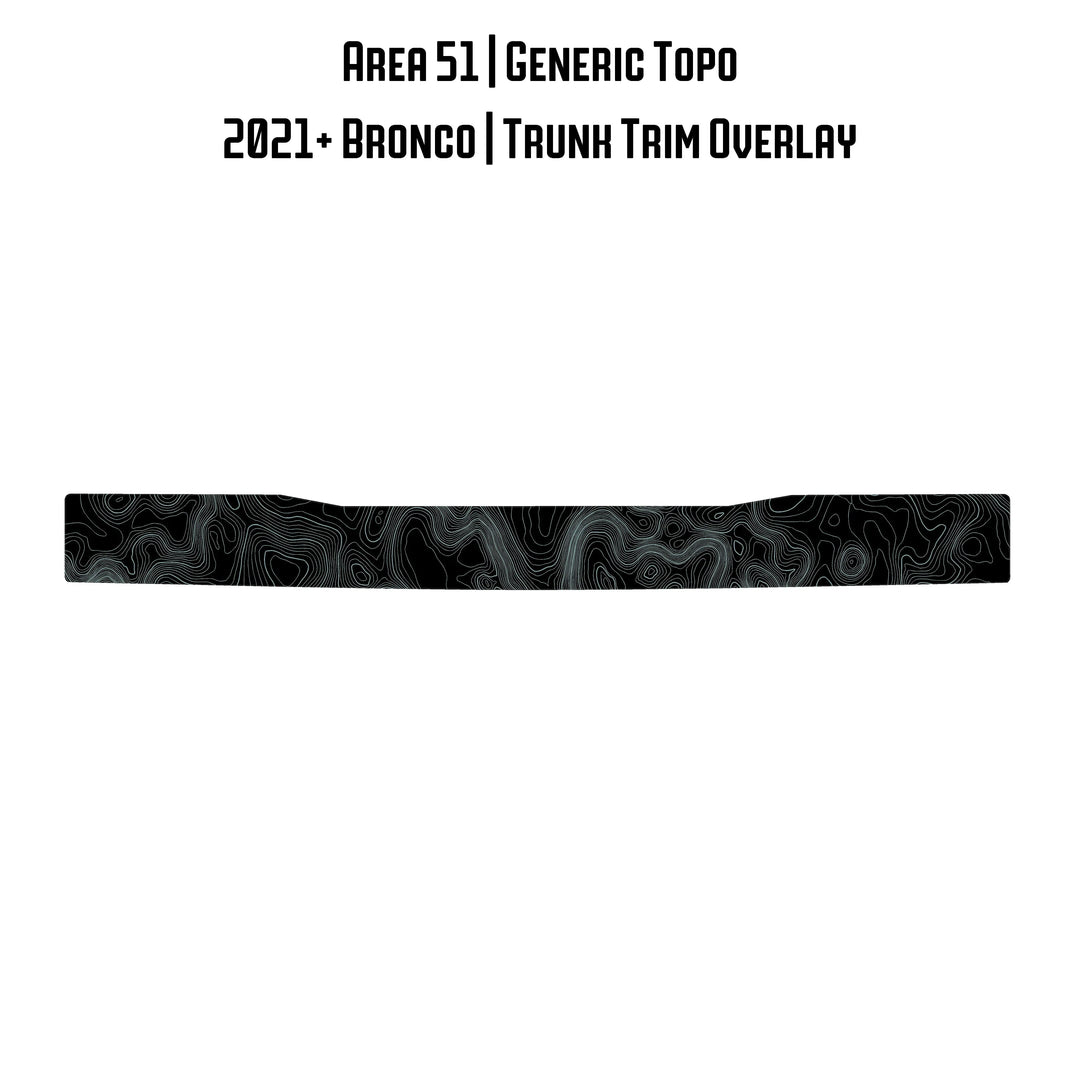 Topo Trunk Trim Overlay / Protector - 2021+ Bronco