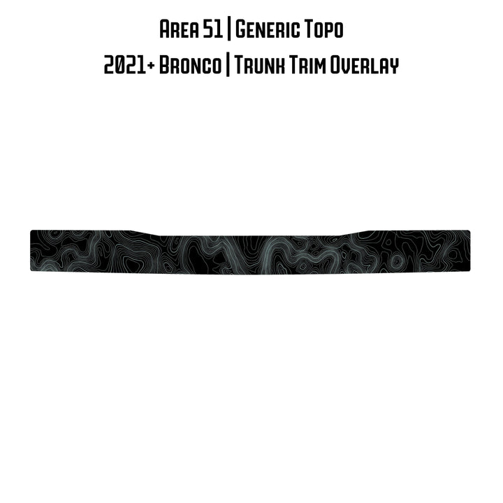 Topo Trunk Trim Overlay / Protector - 2021+ Bronco