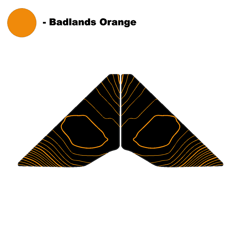 Topo Rear Window Triangle Overlay (Printed Series) - 2021+ Bronco 4 Door