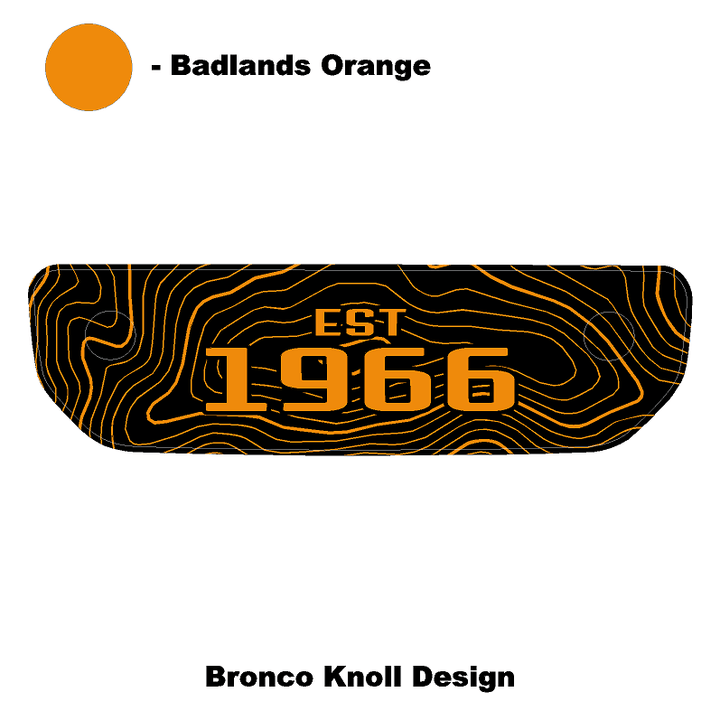 1966 Topographic Shifter Plate (Printed Series + Acrylic) - 2021+ Bronco