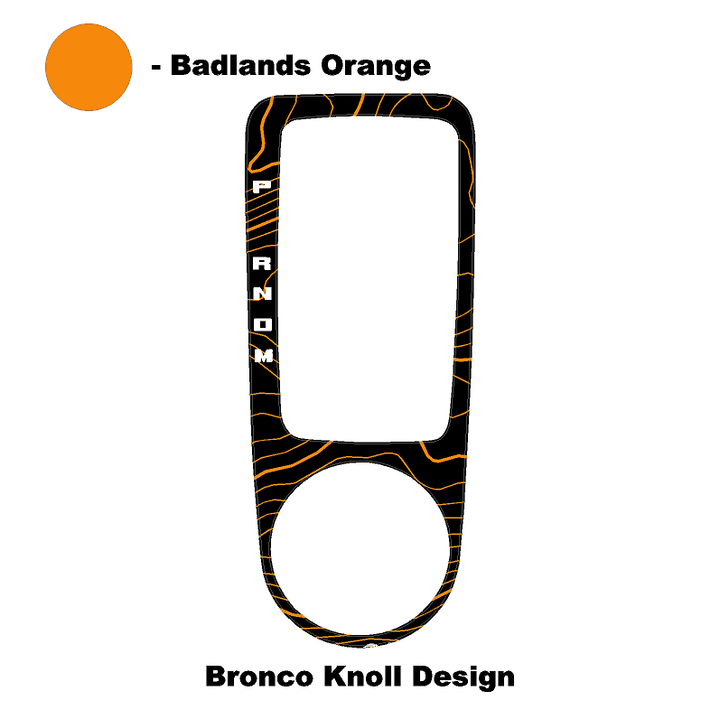Topo Automatic Shifter Overlay (Printed Series) - 2021+ Bronco Automatic