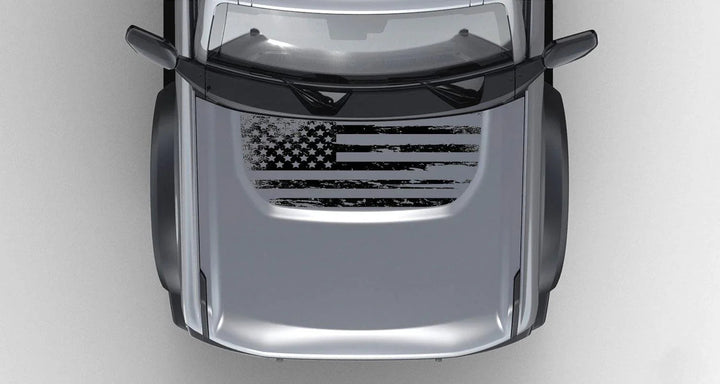 Stealth Clear American Flag Hood Overlay - 2021+ Bronco