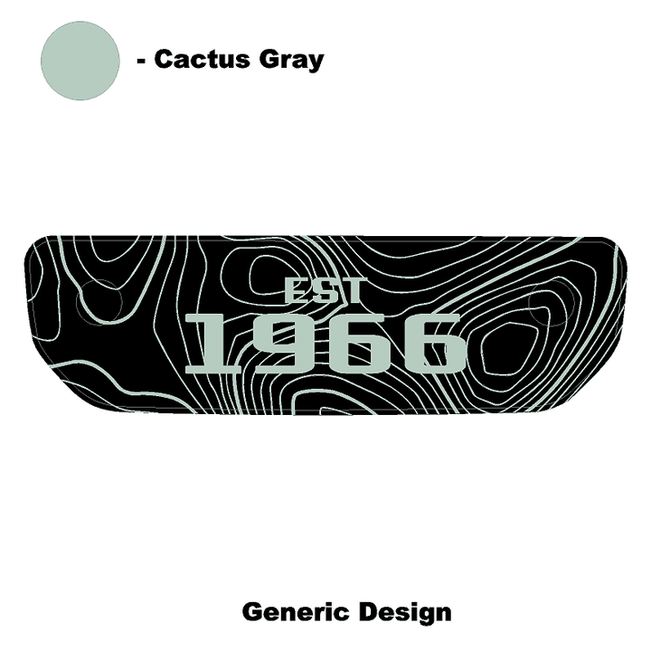 1966 Topographic Shifter Plate (Printed Series + Acrylic) - 2021+ Bronco