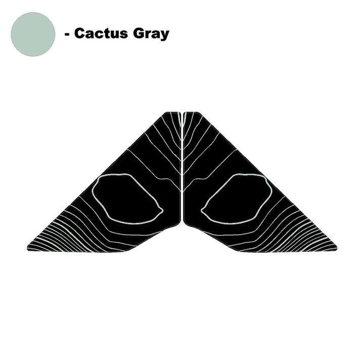 Topo Front Window Triangle Overlay (Printed Series) - 2021+ Bronco 4 Door