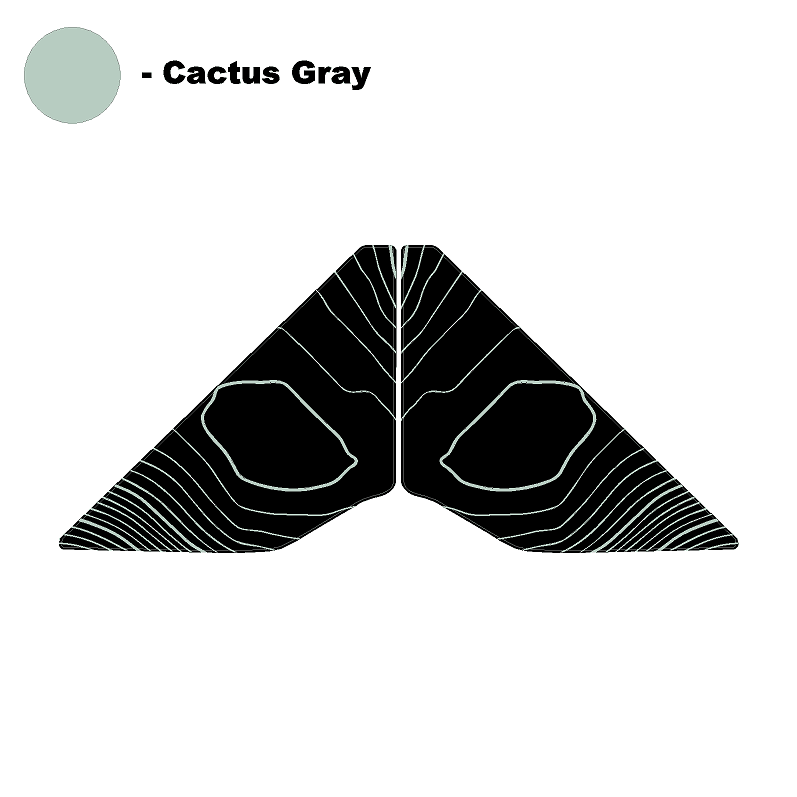 Topo Rear Window Triangle Overlay (Printed Series) - 2021+ Bronco 4 Door