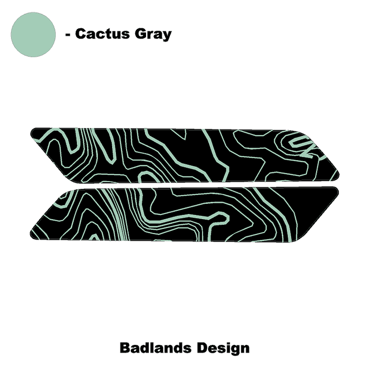 Topo Interior Rear Door Grab Handle Overlay Kit (Printed Series) - 2021+ Bronco 4 Door