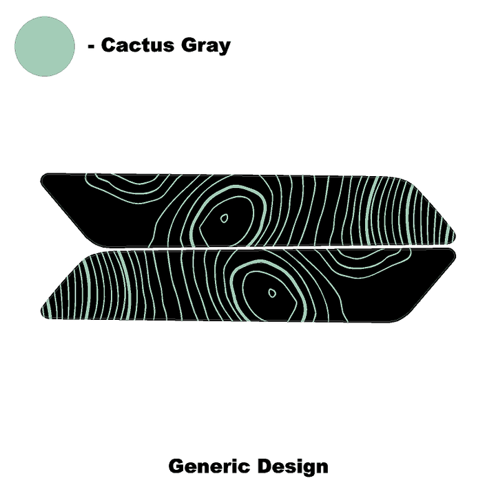 Topo Interior Rear Door Grab Handle Overlay Kit (Printed Series) - 2021+ Bronco 4 Door