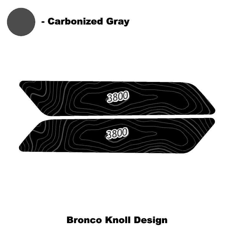 Topo Interior Rear Door Grab Handle Overlay Kit (Printed Series) - 2021+ Bronco 4 Door