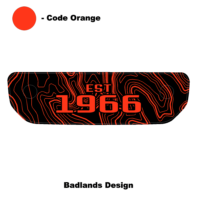 1966 Topographic Shifter Plate (Printed Series + Acrylic) - 2021+ Bronco