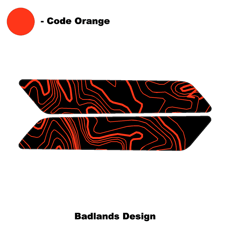 Topo Interior Rear Door Grab Handle Overlay Kit (Printed Series) - 2021+ Bronco 4 Door