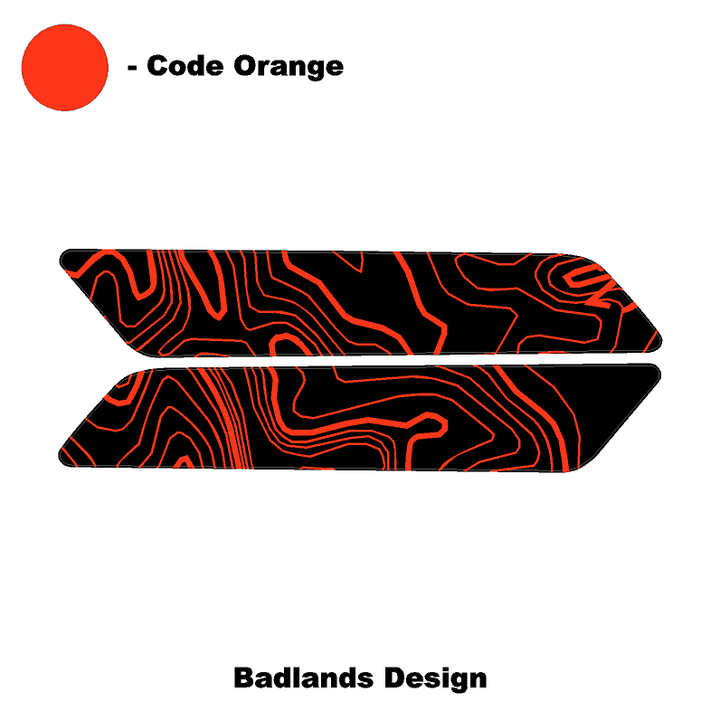 Topo Interior Rear Door Grab Handle Overlay Kit (Printed Series) - 2021+ Bronco 4 Door