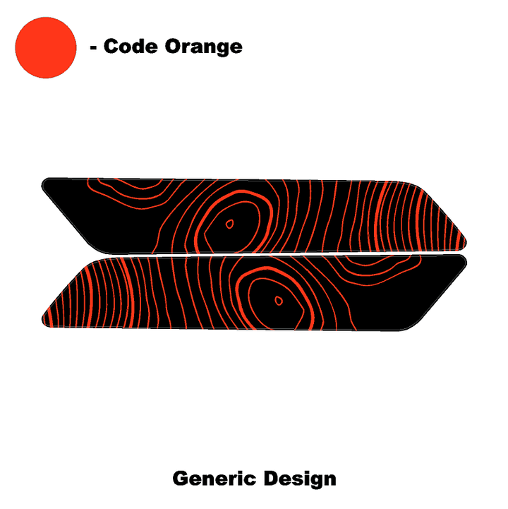 Topo Interior Rear Door Grab Handle Overlay Kit (Printed Series) - 2021+ Bronco 4 Door