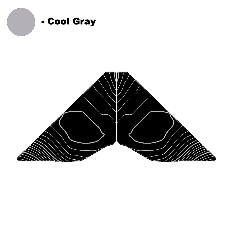 Topo Rear Window Triangle Overlay (Printed Series) - 2021+ Bronco 4 Door