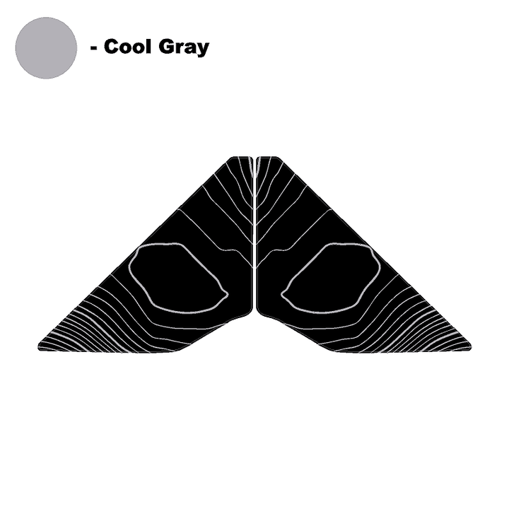 Topo Front Window Triangle Overlay (Printed Series) - 2021+ Bronco 4 Door