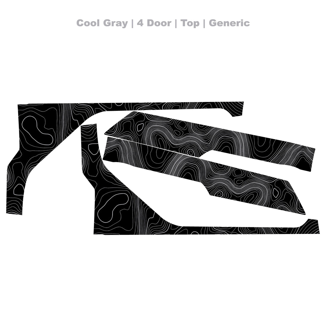 Topographic Upper Door Overlay Kit (Printed Series) - 2021+ Bronco 4 Door