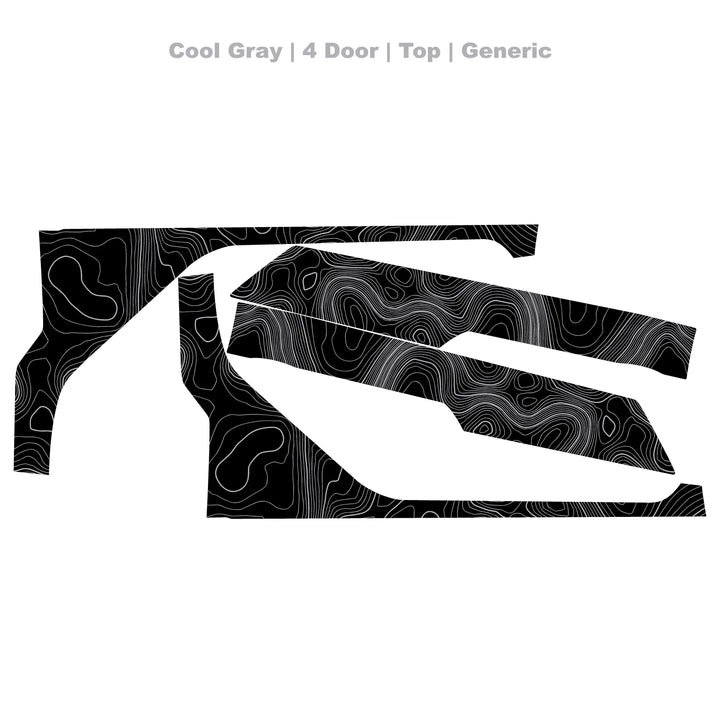 Topographic Upper Door Overlay Kit (Printed Series) - 2021+ Bronco 4 Door