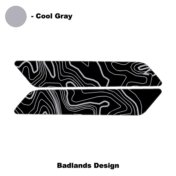 Topo Interior Front Door Grab Handle Overlay Kit (Printed + Laser Series) - 2021+ Bronco