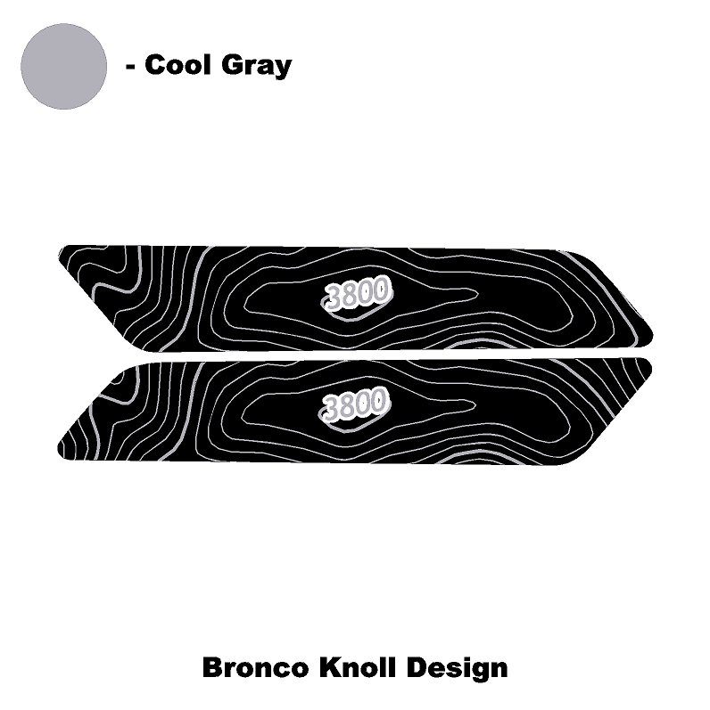 Topo Interior Front Door Grab Handle Overlay Kit (Printed + Laser Series) - 2021+ Bronco