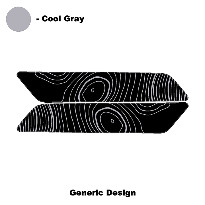 Topo Interior Rear Door Grab Handle Overlay Kit (Printed Series) - 2021+ Bronco 4 Door