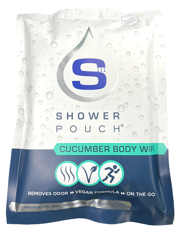 10-pack Shower Pouch XL (2' x 1') Body Wipes
