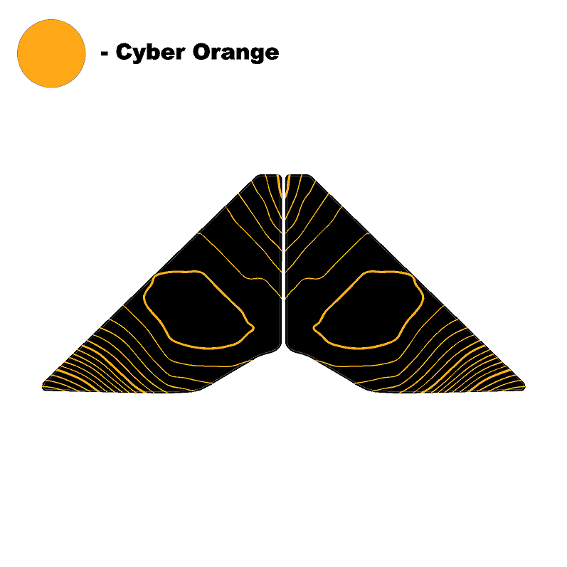 Topo Rear Window Triangle Overlay (Printed Series) - 2021+ Bronco 4 Door