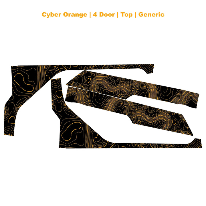 Topographic Upper Door Overlay Kit (Printed Series) - 2021+ Bronco 4 Door